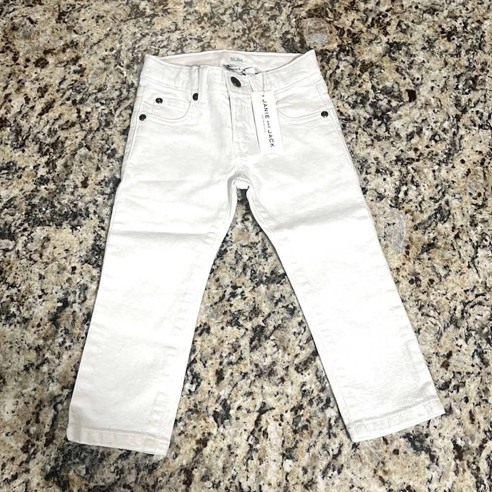 BRAND NEW Janie and Jack White Boys Jeans  (2T)